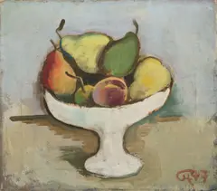 Weiße Obstschale by Karl Hofer, 1947, Öl auf Leinwand, sold Jun 2015
