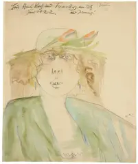 Dänin by Otto Dix, 1922, Aquarell über Bleistift auf gelblichem Papier, sold Dec 2007