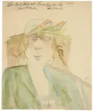 Otto Dix, Dänin, 1922, Aquarell über Bleistift auf gelblichem Papier