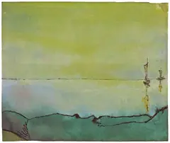 Nordseeabend by Emil Nolde, Um 1935, Aquarell und Tuschfeder auf Japan, sold Nov 2007