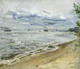 Max Slevogt, Elbe bei Teufelsbrück (Hamburg), 1929, Öl auf Leinwand