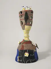 Lothar Fischer, König Ubu II, 1963, Terrakotta, bemalt