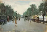 Lesser Ury, Victoria Embankment, London, 1926, Pastell auf Pappe