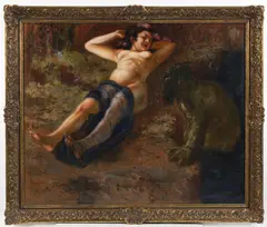 Karel Stroff, Rusalka and the Vodyanoy, Around 1920, oil on canvas