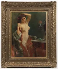 Ferdinand Vácha, Toilette, 1930s, oil on canvas