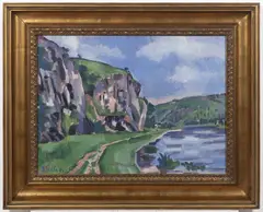 Václav Špála, The Berounka River and Hills, 1925, oil on canvas