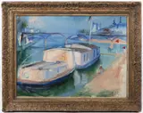 Miloslav Holý, Pont Des Arts in Paris, 1931, oil, canvas