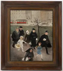 Milada Marešová, Prague Bustle, 1933, oil on canvas