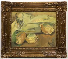Miloslav Holý, Still Life with Glass and Lemons, 1928, oil on canvas