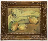 Miloslav Holý, Still Life with Glass and Lemons, 1928, oil on canvas
