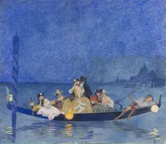 Josef Wenig, Gondola Party, Around 1920, watercolour on paper