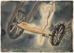 František Hudeček, Gears, 1933, indian ink, watercolour, gouache, paper