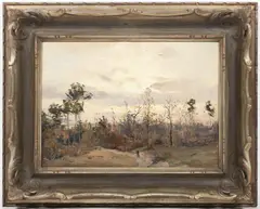 Josef Procházka, Forest in Autumn, 1931, oil on cardboard