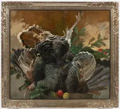 Oldřich Blažíček, Still Life with a Turkey, 1942, oil on cardboard