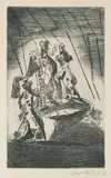 Frantisek Tichy, Clowns in the Manege, 1940, etching, paper