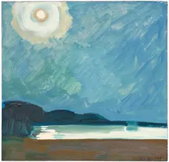 Lois Dodd, View from Van Loonen's at Night, 1995, oil on Masonite