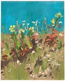 Fairfield Porter, Flowers on a Bank