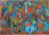 Sabine Moritz, Olymp 1, 2022, oil on paper