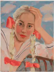 Jenna Gribbon, My Girlfriend as Pollyanna, 2020, oil on linen