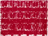 Rashid Johnson, Untitled Anxious Red Drawing, 2020, oilstick on cotton rag