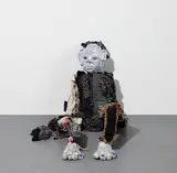Tau Lewis, Seashell, 2017, hand sewn fabrics, plaster, acrylic paint, wire, stones, hardware, seashells and sea stones