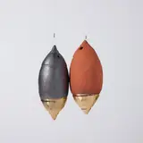 Simone Leigh, Untitled, from Queen Bee, 2008, terra cotta, gold luster and graphite, in 2 parts