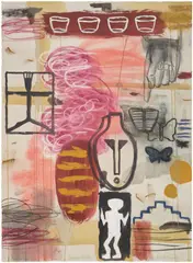 Jaune Quick–to–See Smith, Jocko: Butterflies, 1993, acrylic, pastel and charcoal on paper