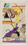 Julian Schnabel, 2 Dean, 1987, oil and paper collage on found map, in artist's chosen frame