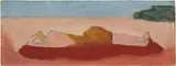 Milton Avery, Reclining Bather, 1948, oil on artist's board