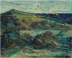 Wayne Thiebaud, Purple Rocks, 1957, oil on canvas