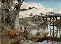 John Philip Falter, The Bridge, 1974, oil on canvas