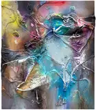 Leslie Martinez, The Urgency of Objecthood, 2023, found textiles, dried paint chips, charcoal, sawdust, pumice and acrylic on canvas