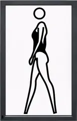 Monique Walking by Julian Opie, 2004, continuous computer animation on LCD screen, offered Sep 2026