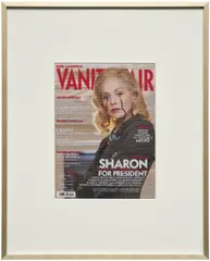 Francesco Vezzoli, Media Frenzy - Patricia Hill On Vanity Fair, 2007, color laser print on canvas with metallic embroidery over Vanity Fair magazine cover, in artist's frame