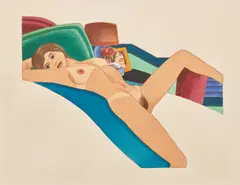 Tom Wesselmann, Study for Carol Nude, 1976, Liquitex and pencil on paper