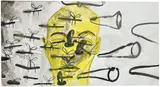 Francesco Clemente, Autoritratto sonore, 1985, watercolor and pastel on paper
