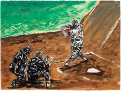 Raymond Pettibon, Untitled (Twilite Doubleheader...), 2010, gouache, pen and ink on paper