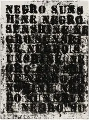 Glenn Ligon, Study for Negro Sunshine #76, 2011, oilstick, coal dust and gesso on paper