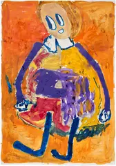 André Butzer, Untitled, 2017, watercolor on paper