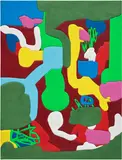 Sadie Benning, Garden, 2016, wood, aqua resin, casein and acrylic gouache