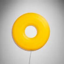 Donut Lamp by Josh Sperling, 2020, thermoformed plastic, sold Nov 2022