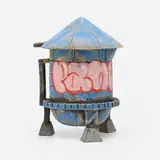 Roberto Lugo, Water Tower Coffee Pour Over, 2022, glazed ceramic