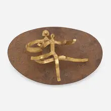 Mary Callery, Mother & Child, bronze, steel