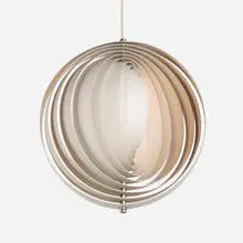 Moon lamp by Verner Panton, 1960, enameled aluminum, aluminum, sold Nov 2022