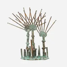 Botanical Garden by Klaus Ihlenfeld, 2005, oxidized phosphor bronze and copper, sold Nov 2022