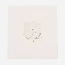 Plate 16 (from the Drypoint Drawings series) by Joel Fisher, 1990, drypoint, sold Nov 2022