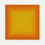 Let It Be Orange by Julian Stanczak, 1981, screenprint in colors, sold Nov 2022