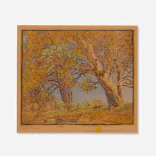 Gustave Baumann, Salt Creek, c. 1919, woodcut in colors on Zanders Bergisch Gladbach