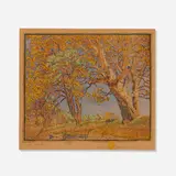 Gustave Baumann, Salt Creek, c. 1919, woodcut in colors on Zanders Bergisch Gladbach