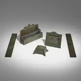 Collection of five Nautical desk articles by Tiffany Studios, c. 1920, patinated bronze, glass, sold Mar 2023